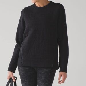 Lululemon Black Fleece Sweater with Side Zip - Size 2 - Size Dot